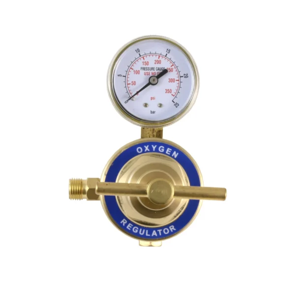 Regulador de Línea para Oxígeno. Entrada: 1/4" NPT Hembra - Salida: 9/16”-18 RH