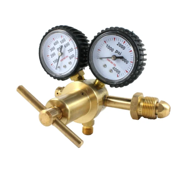 SÜA® - Regulador de Nitrógeno de 0-400 PSI - CGA-580 Inlet - Salida: 1/4" Flare macho